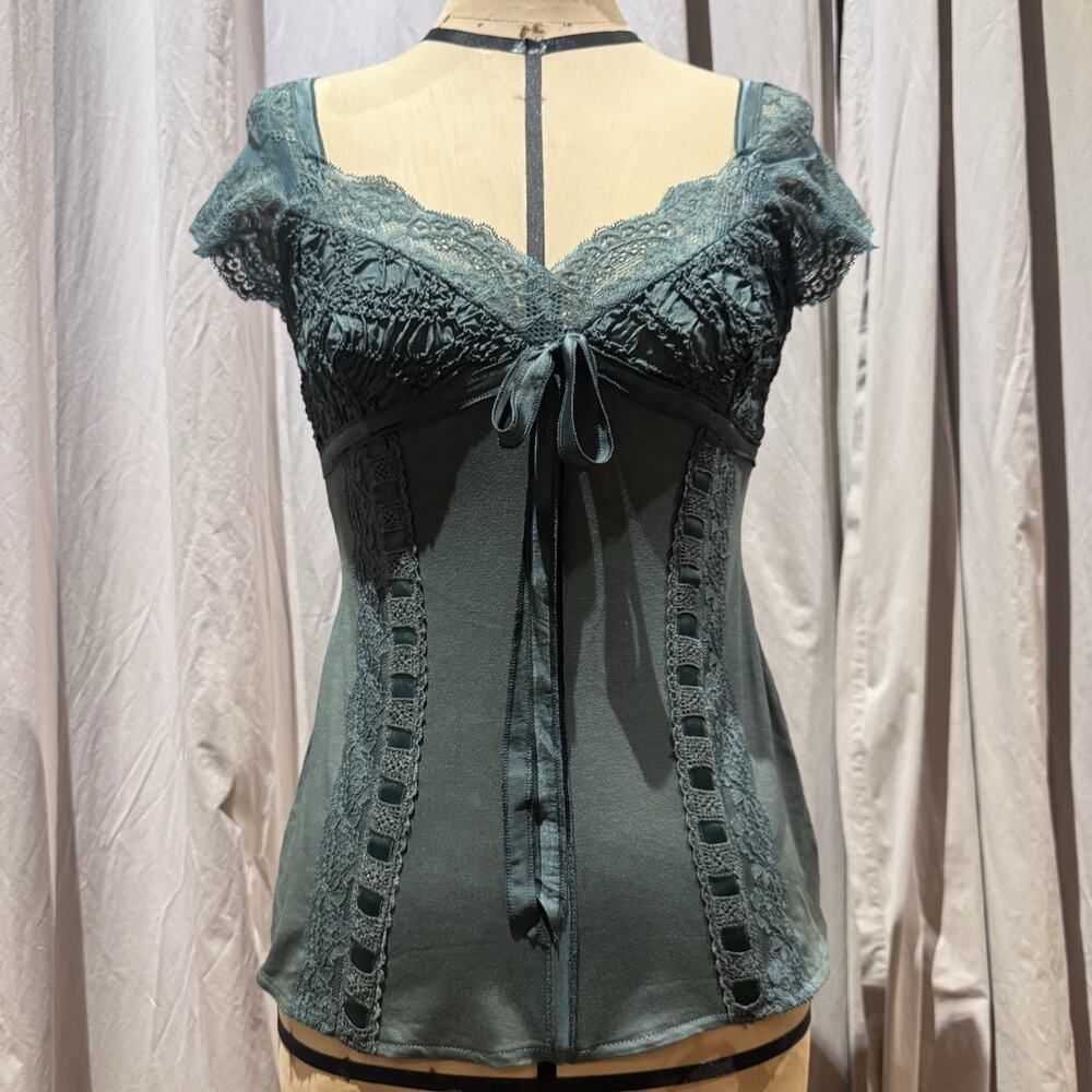 Rare Ann Ferriday Cotton / Silk Sweetheart Corset Top Unworn Stock S / M